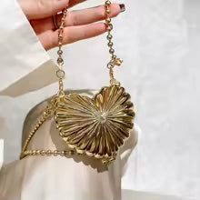 Golden Heart Shell Bag
