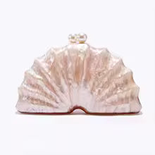 Mermaid Shell Clutch Bag – Women's Pearl Evening Purse