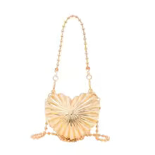 Golden Heart Shell Bag