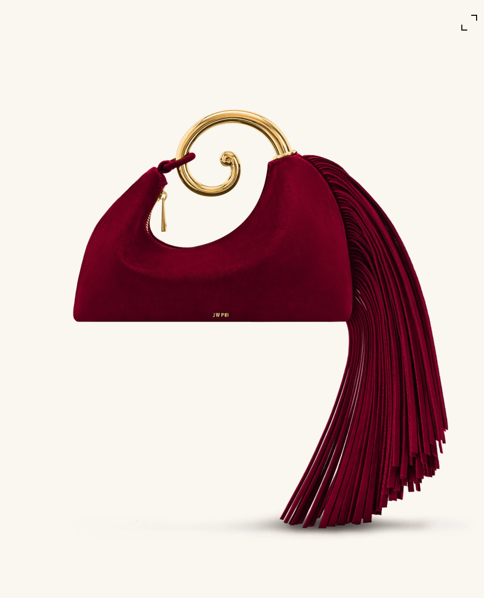 Spiral Fringe Bag - Burgundy