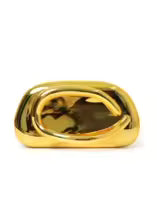 Gold Metal Closure Box Clutch Bag