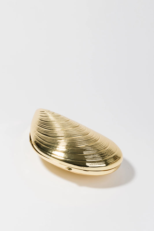 Bridget Metal Oyster Clutch